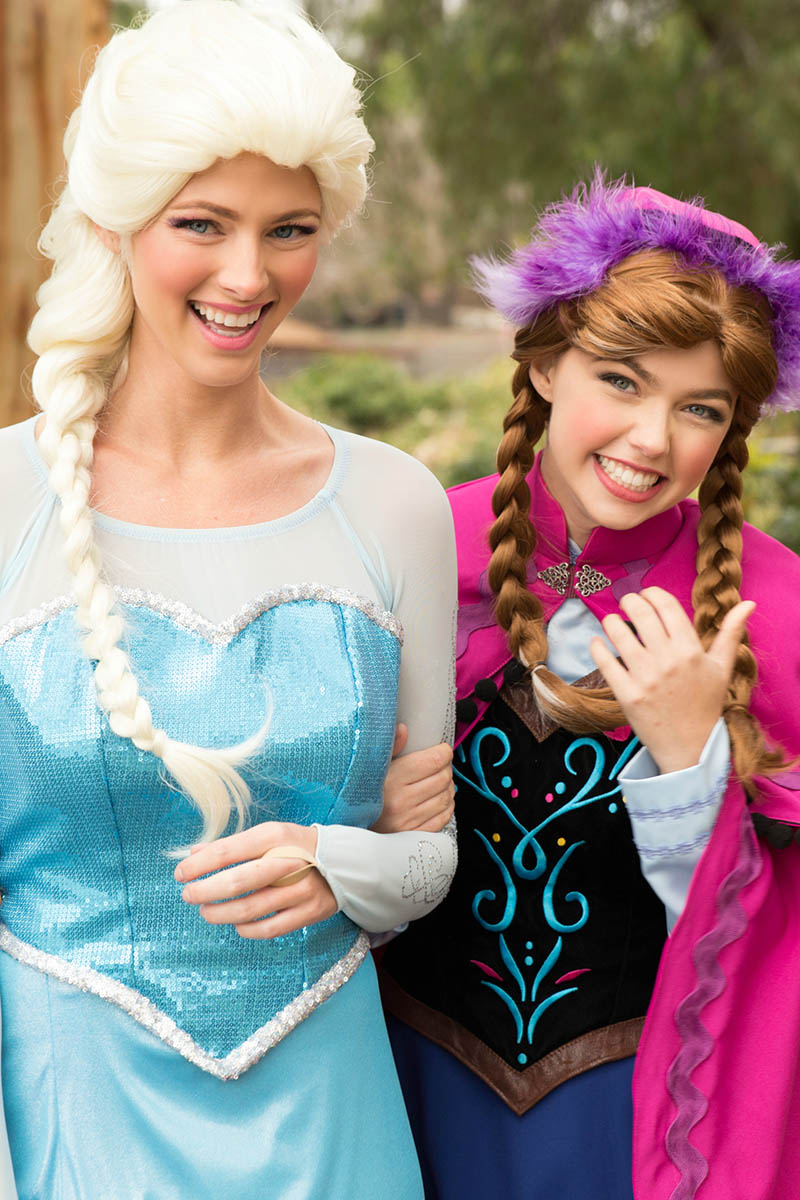Frozen elsa and anna party character for kids in dallas